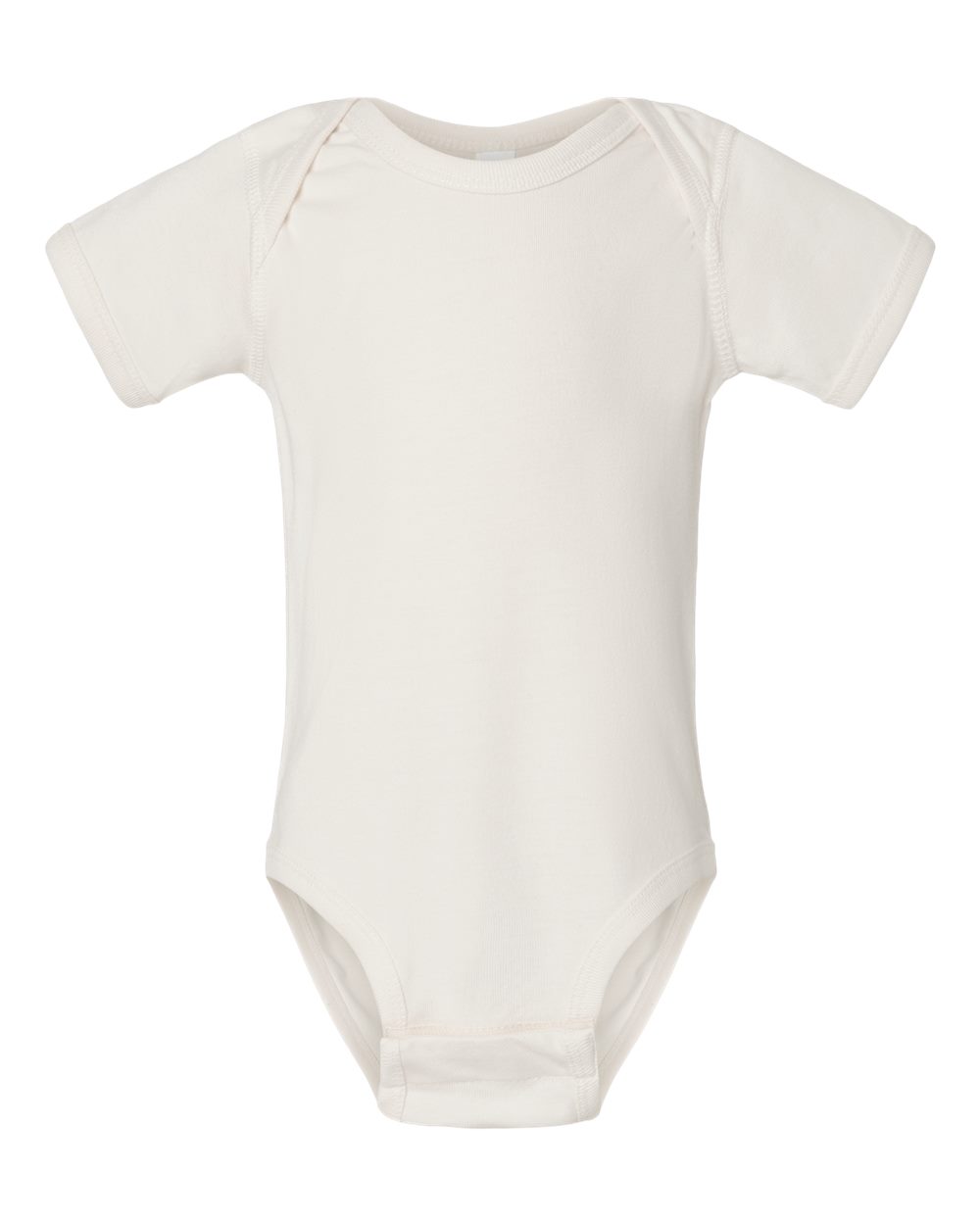 Front View of Eggshell Infant Bamboo Bodysuit - 4425 plain