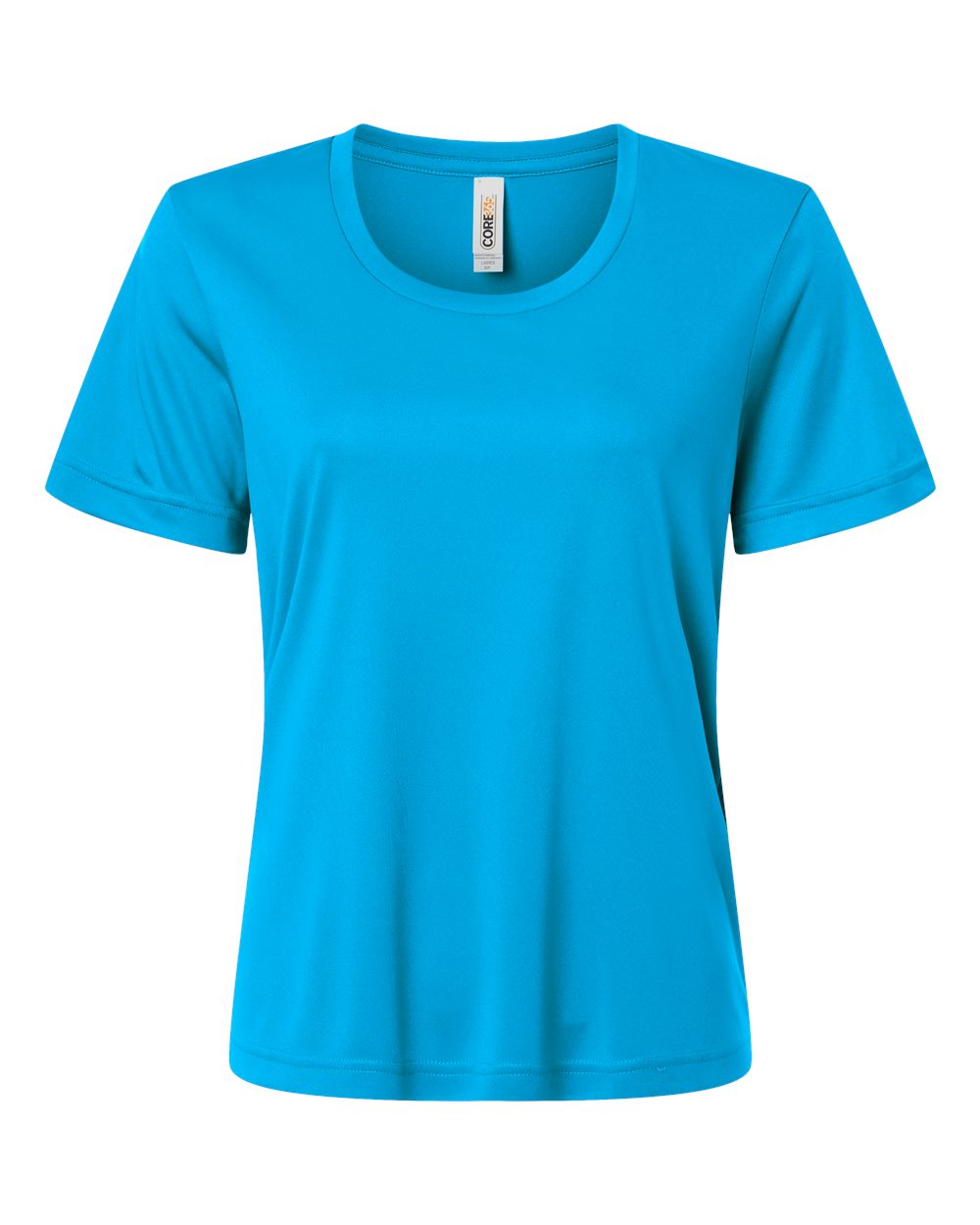 Front View of Electric Blue Women's Capital Performance T-Shirt - CE10W plain