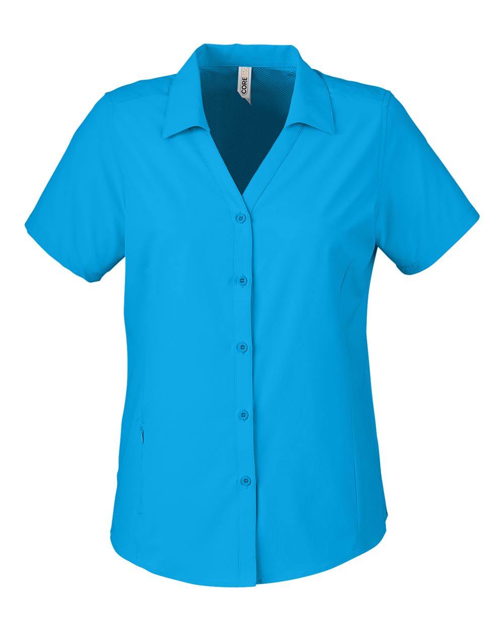 Front View of Electric Blue Women's Ultra UVP® Marina Shirt - CE510W