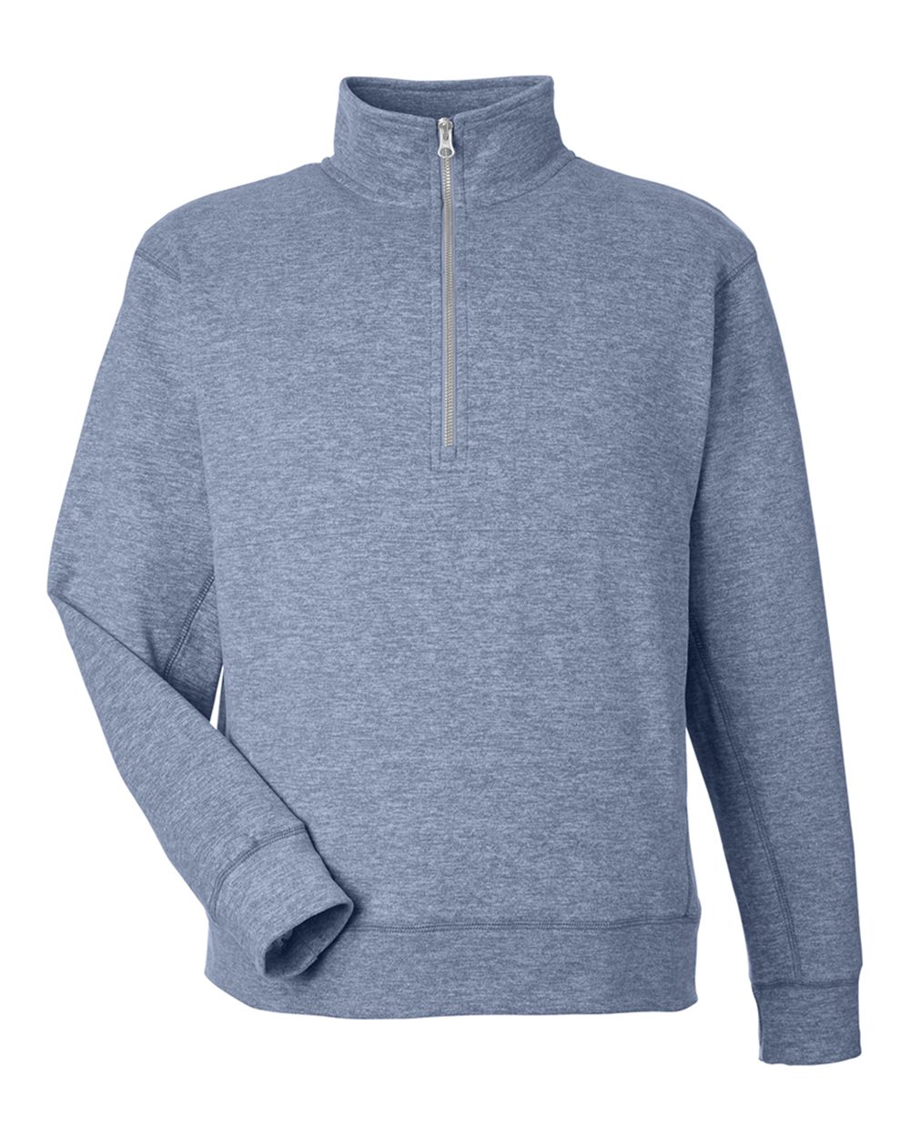 Front View of Electric Midnight Electric Fleece Quarter-Zip Sweatshirt - 8741