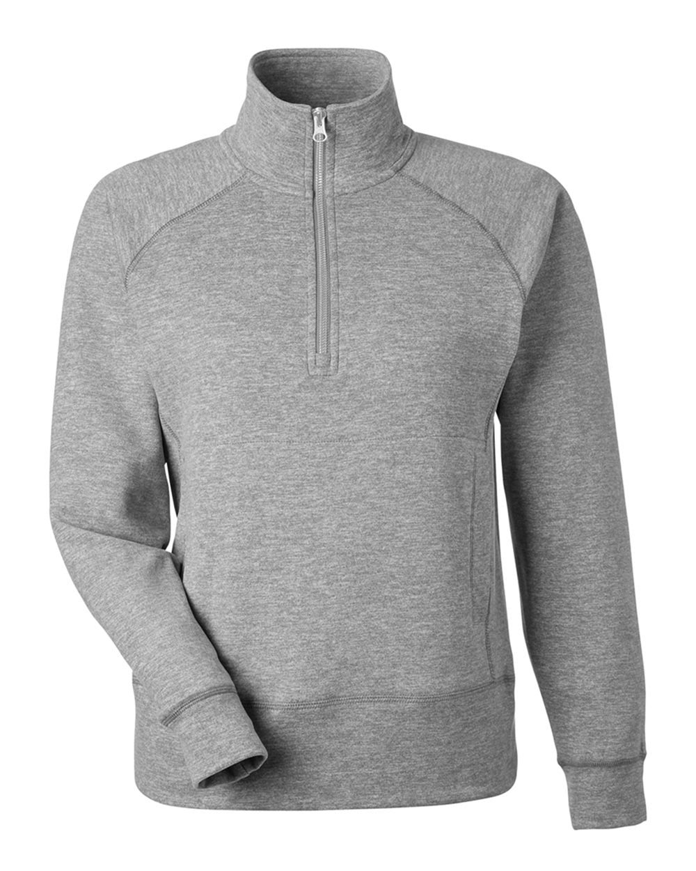 Front View of Electric Slate Women's Electric Fleece Quarter-Zip Sweatshirt - 8743