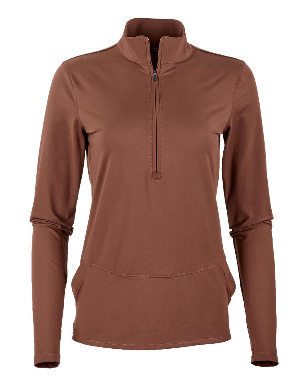 Front View of Espresso Woman's Flex Quarter-Zip - BW5202