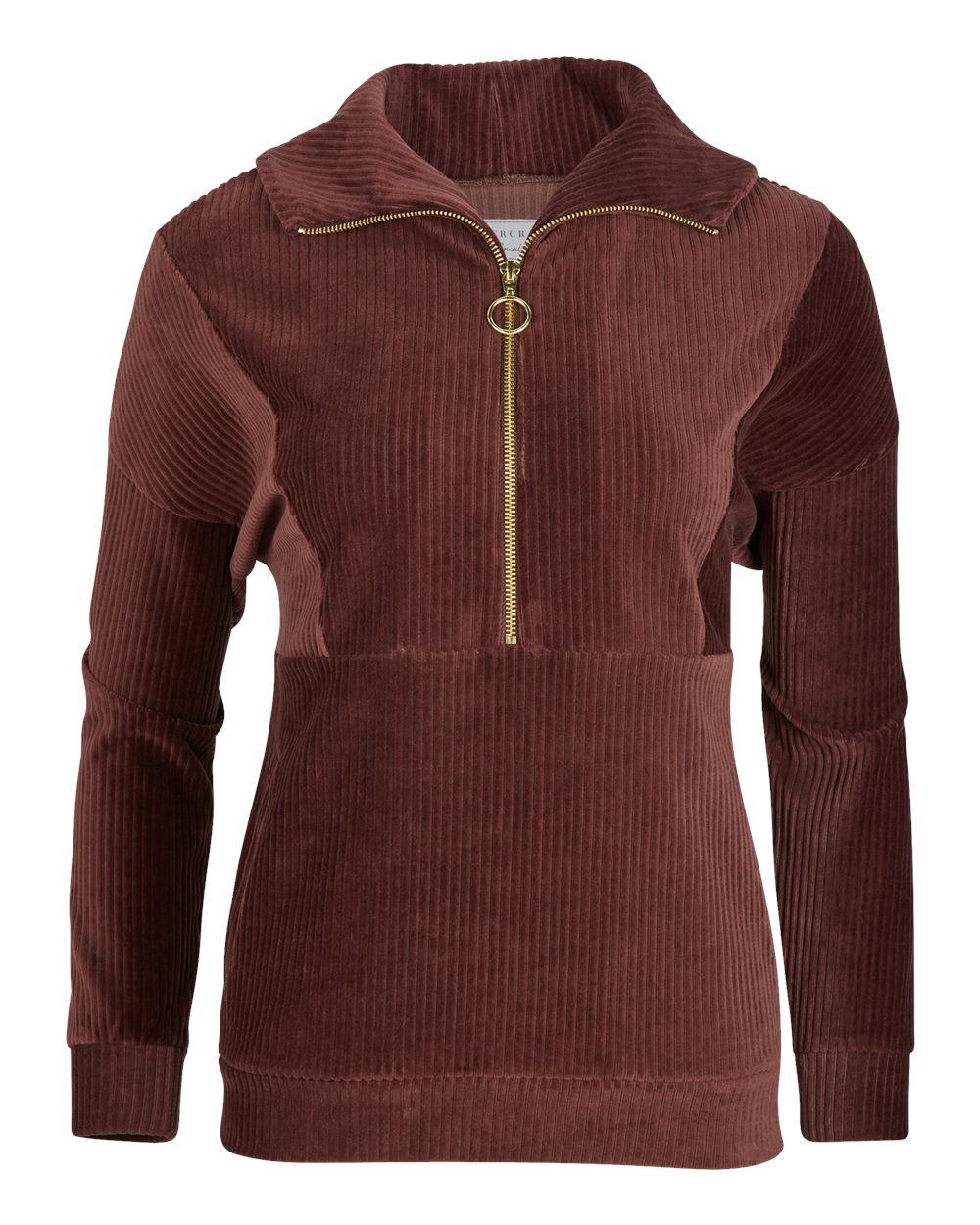 Front View of Espresso Women's Manchester Quarter Zip - BW5203