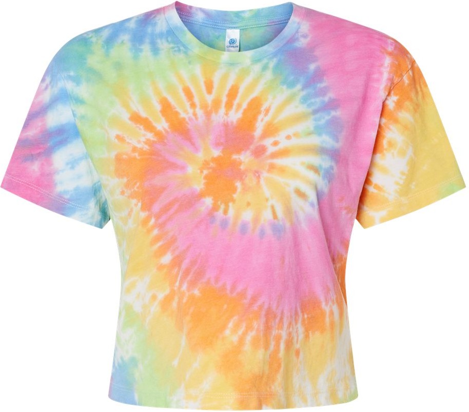 Front View of Eternity Women's Tie-Dyed Crop T-Shirt - 1050