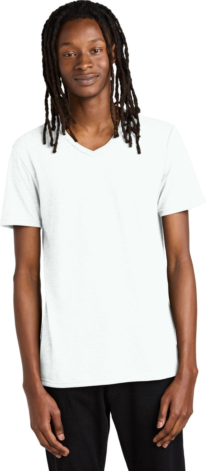Front View of Fairly White Allmade Unisex Tri-Blend V-Neck Tee AL2014