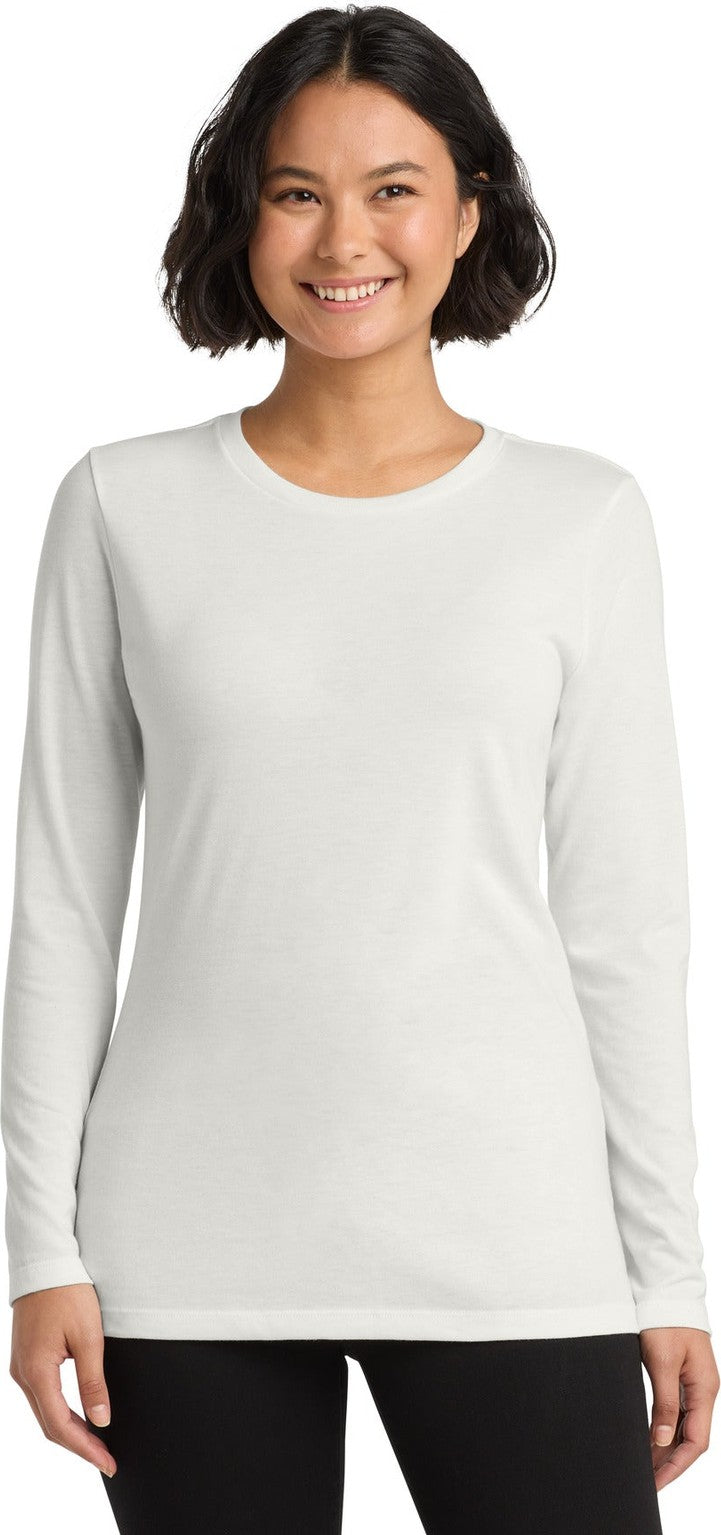 Front View of Fairly White Allmade Women's Tri-Blend Long Sleeve Tee AL6008