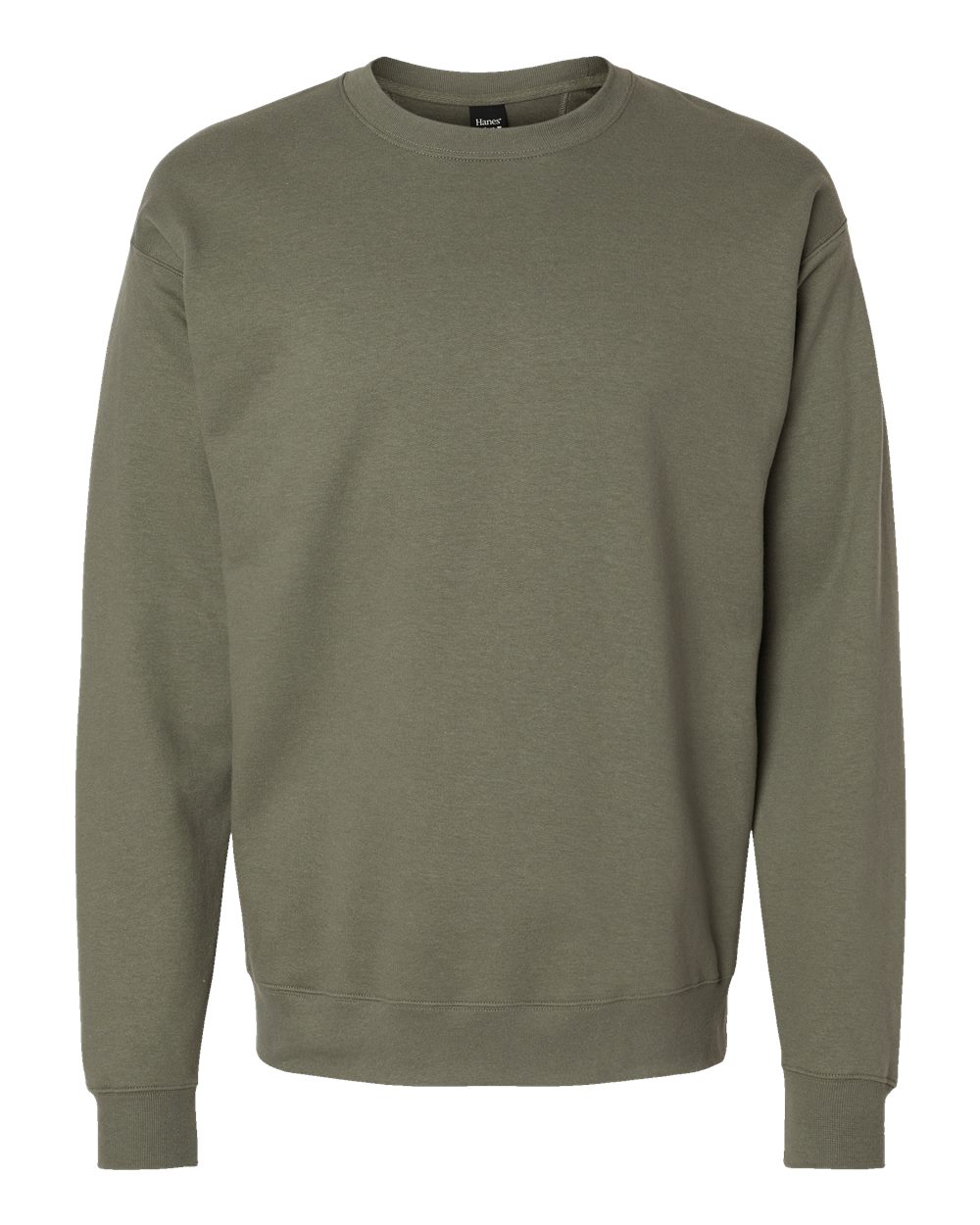 Front View of Fatigue Green Perfect Sweats Crewneck Sweatshirt - RS160