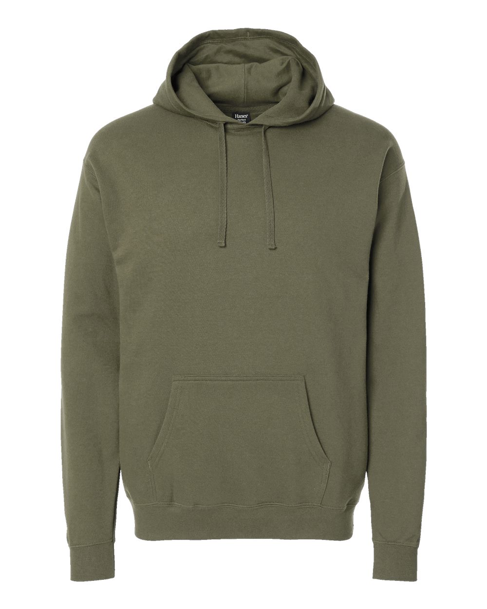Front View of Fatigue Green Perfect Sweats Hooded Sweatshirt - RS170