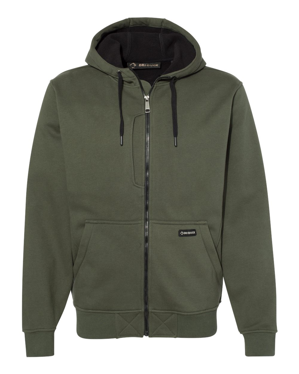 Front View of Fatigue Men's Bateman Bonded Power Fleece 2.0 Full-Zip Jacket - 7040