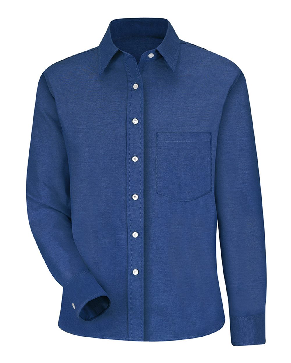 Front View of FB-French Blue Women&#39;s Oxford Dress Shirt - SR75