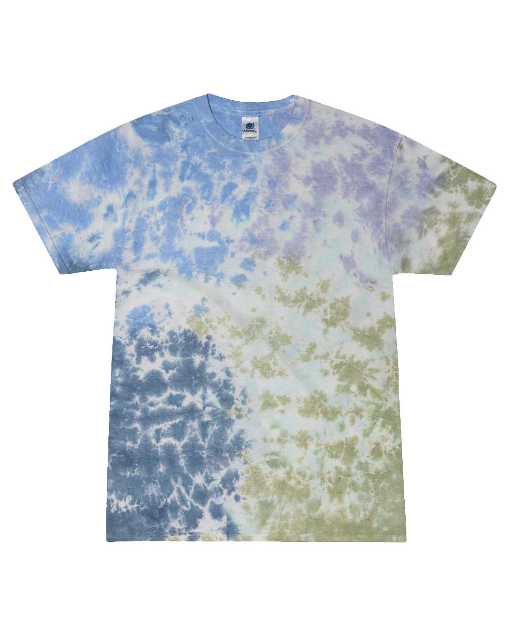 Front View of Ferris Wheel Multi-Color Tie-Dyed T-Shirt - 1000