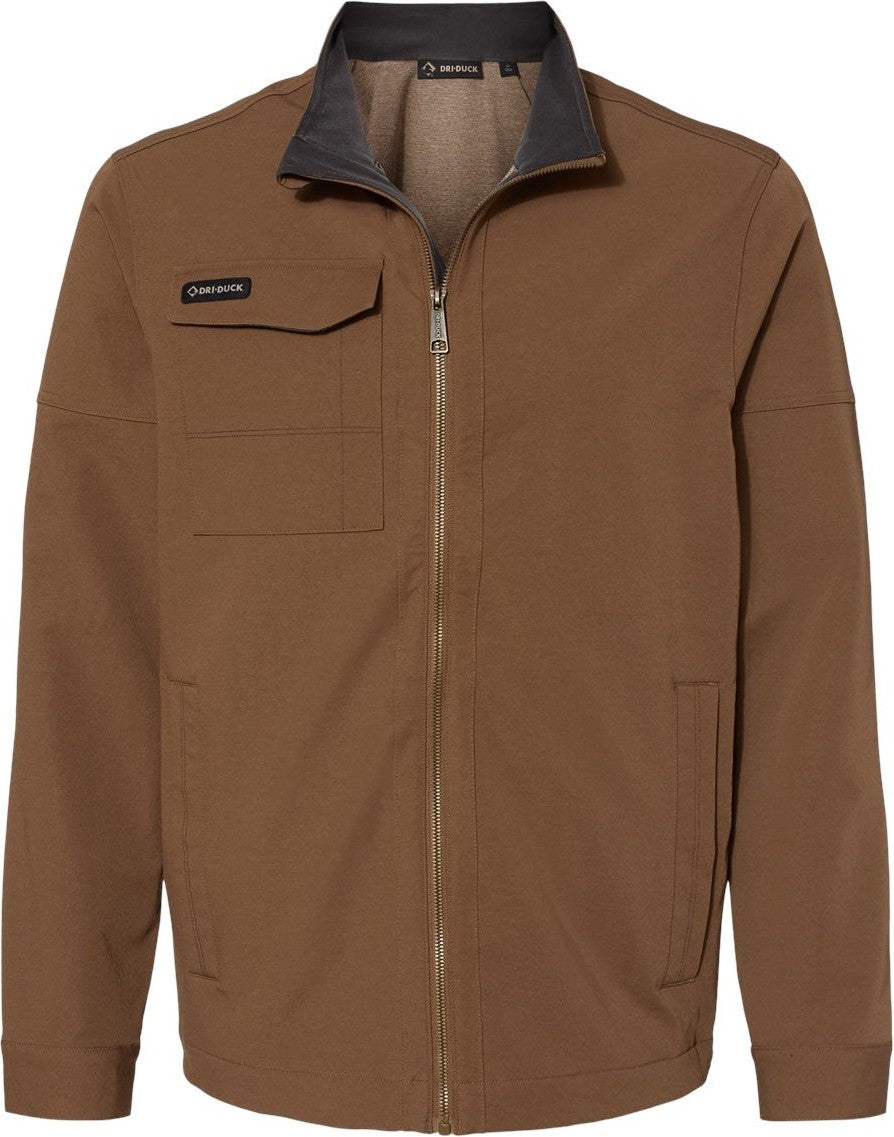 Front View of Field Khaki Ace Woven Stretch Soft Shell Jacket - 5327