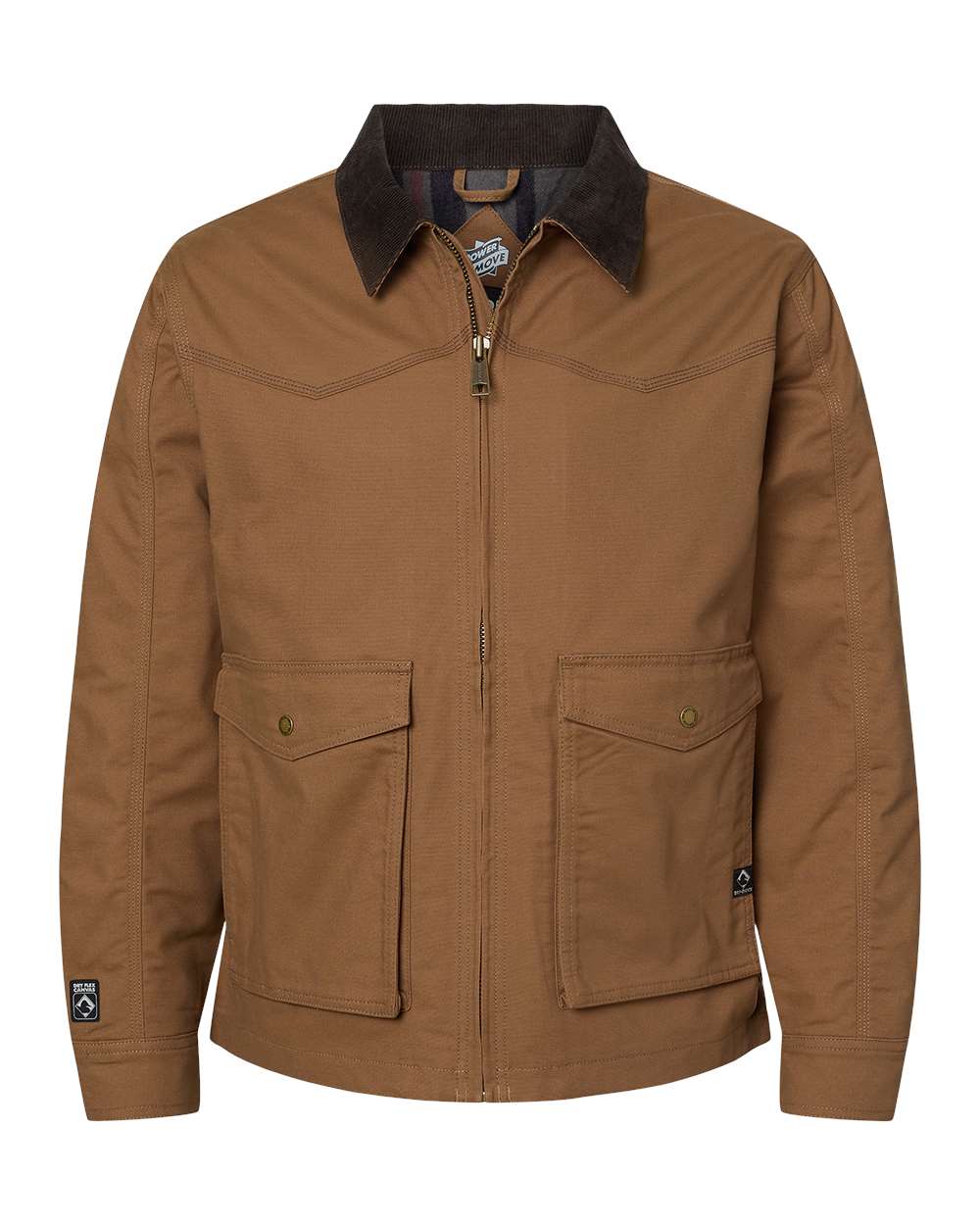 Front View of Field Khaki Yellowstone Dri Flex Canvas Jacket - 5055