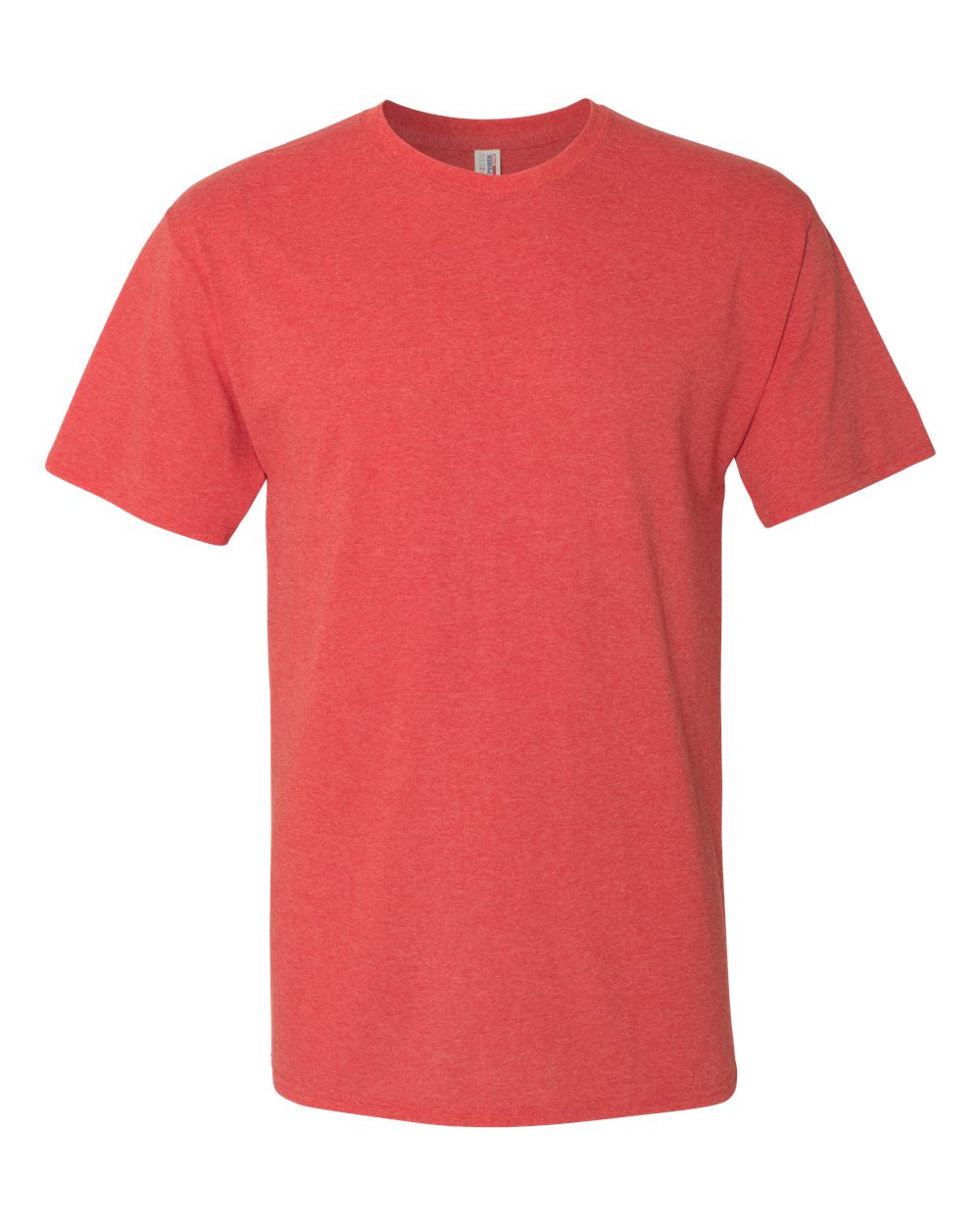 Front View of Fiery Red Heather Triblend T-Shirt - 601MR