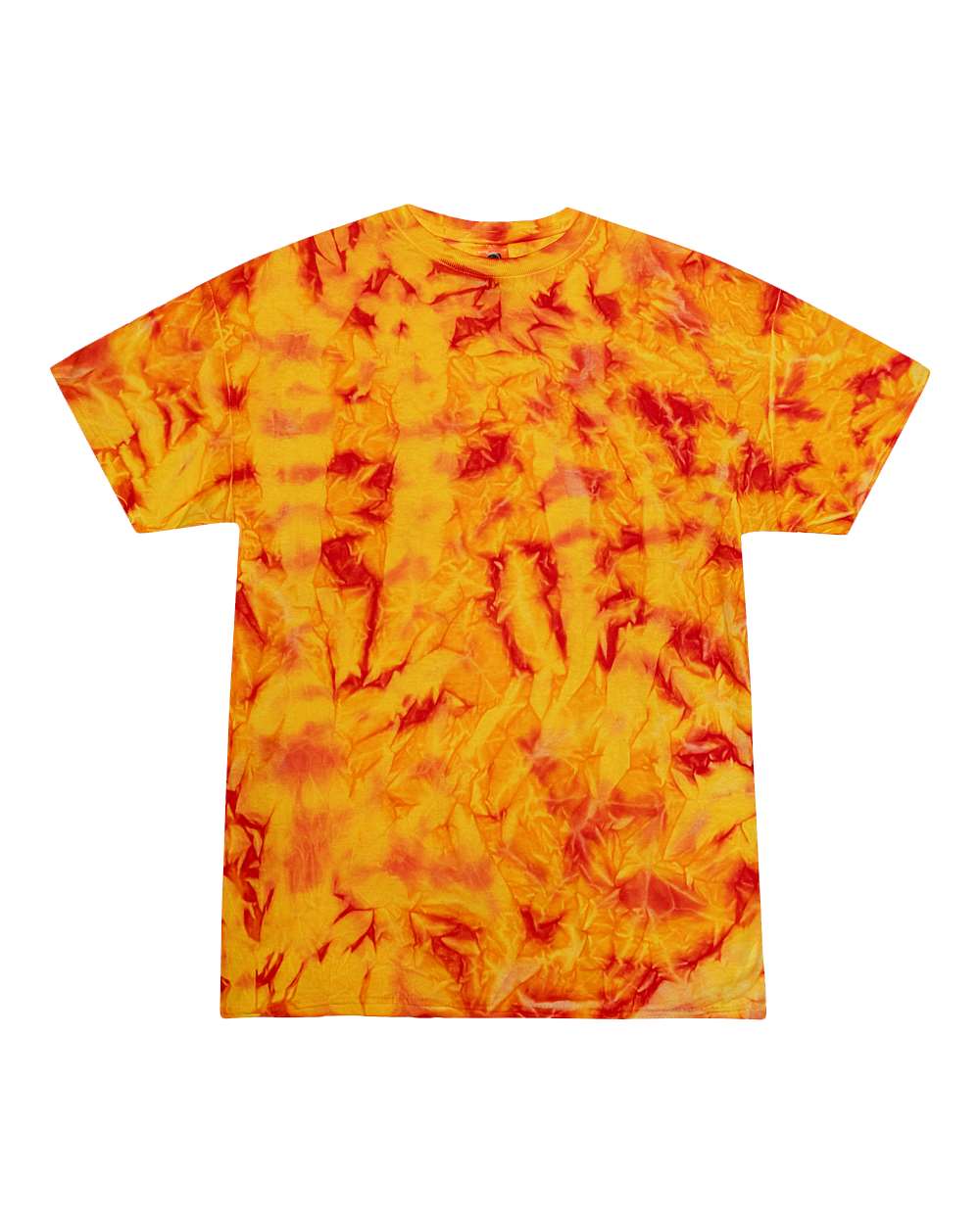 Front View of Fire Youth Multi-Color Tie-Dyed T-Shirt - 1000Y