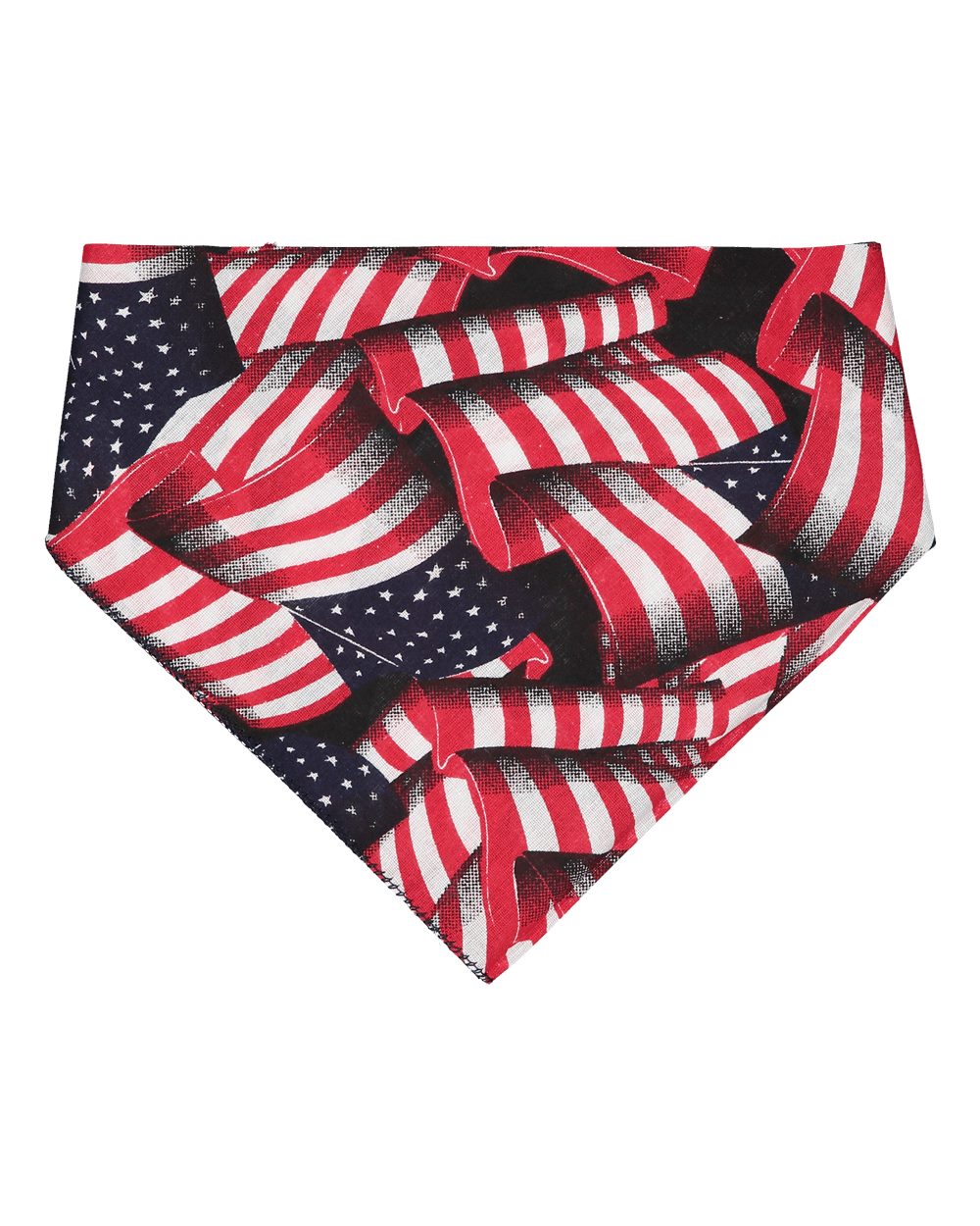Front View of Flag USA-Made Doggie Bandana - 3905