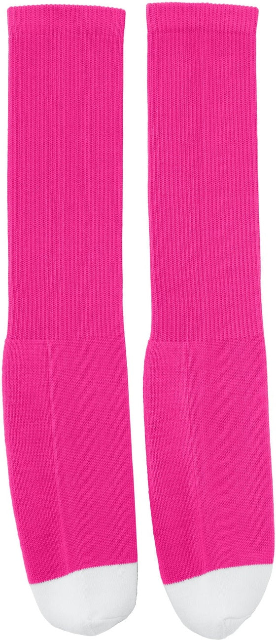 Front View of FlashPink Sport-Tek All Sport OTC Socks STA05