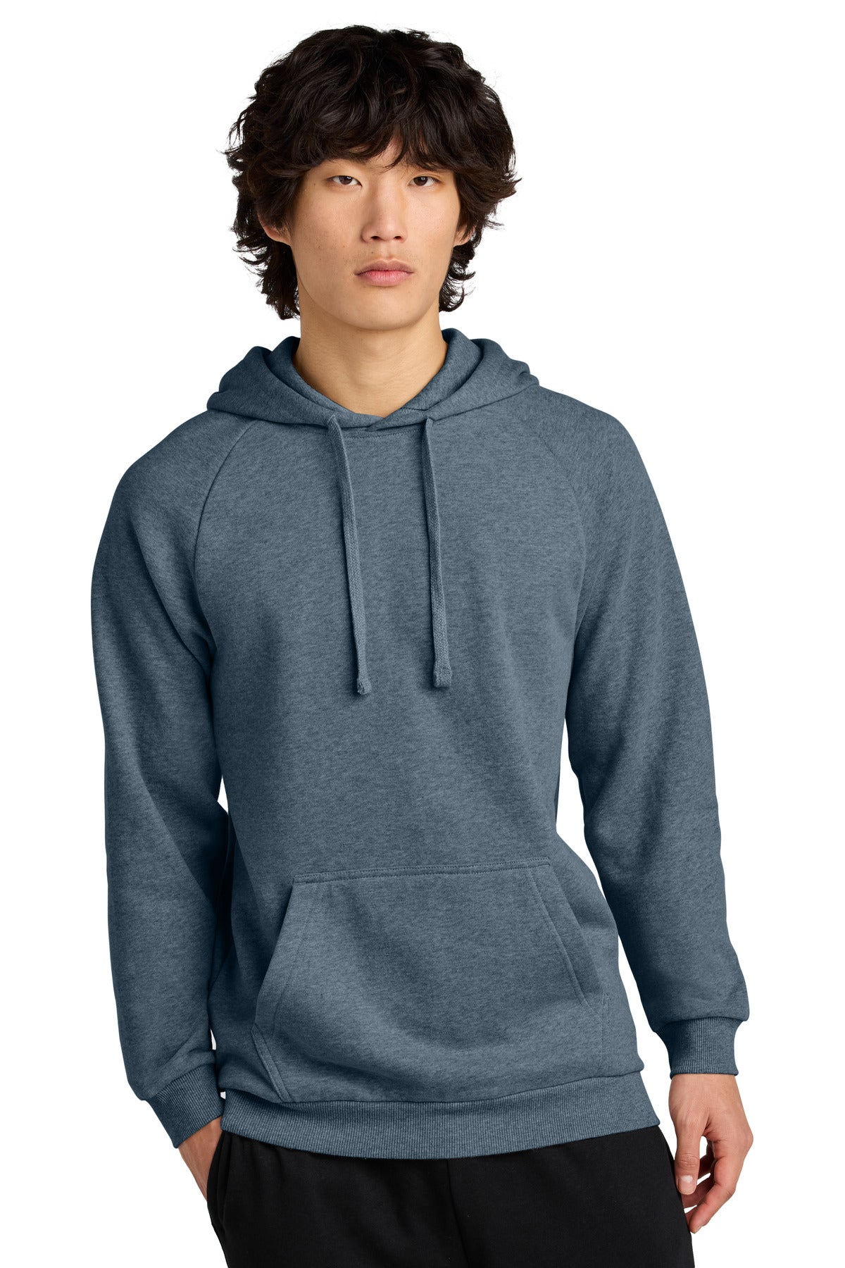 Front View of FlntBluHtr District Cloud Fleece Hoodie DT7800