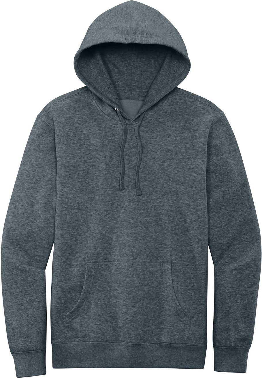 Front View of FlntBluHtr District V.I.T. Fleece Hoodie DT6100