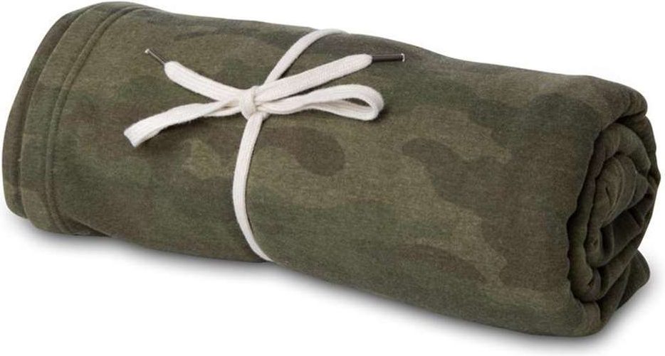 Front View of Forest Camo Special Blend Blanket - INDBKTSB