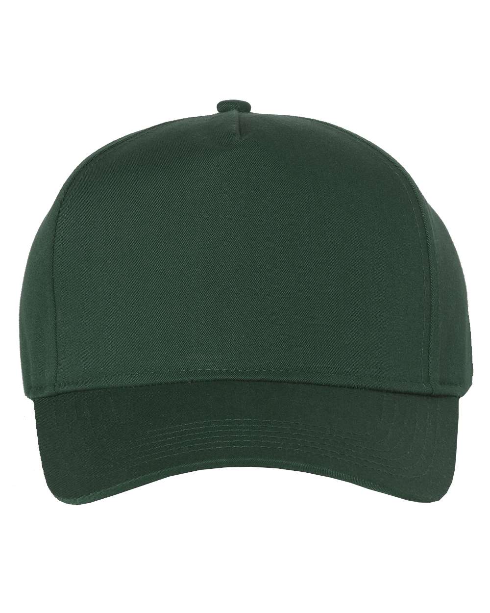 Front View of Forest Five-Panel Twill Cap - 8869