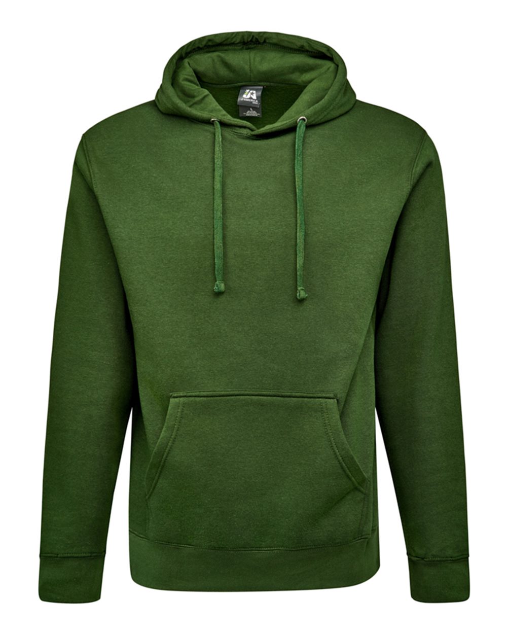 Front View of Forest Green BTB Fleece Hooded Sweatshirt - 8720