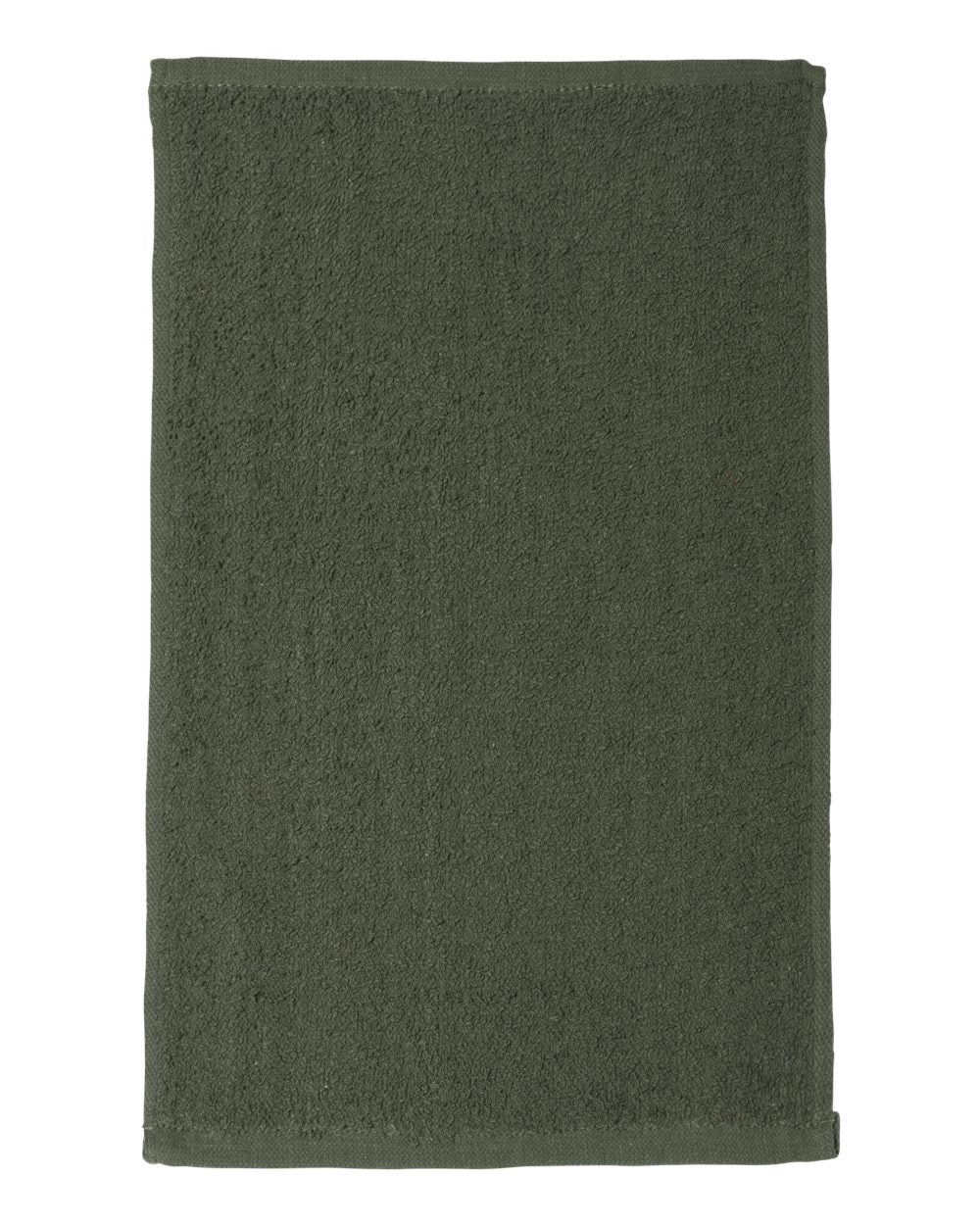 Front View of Forest Green Budget Rally Towel - T18