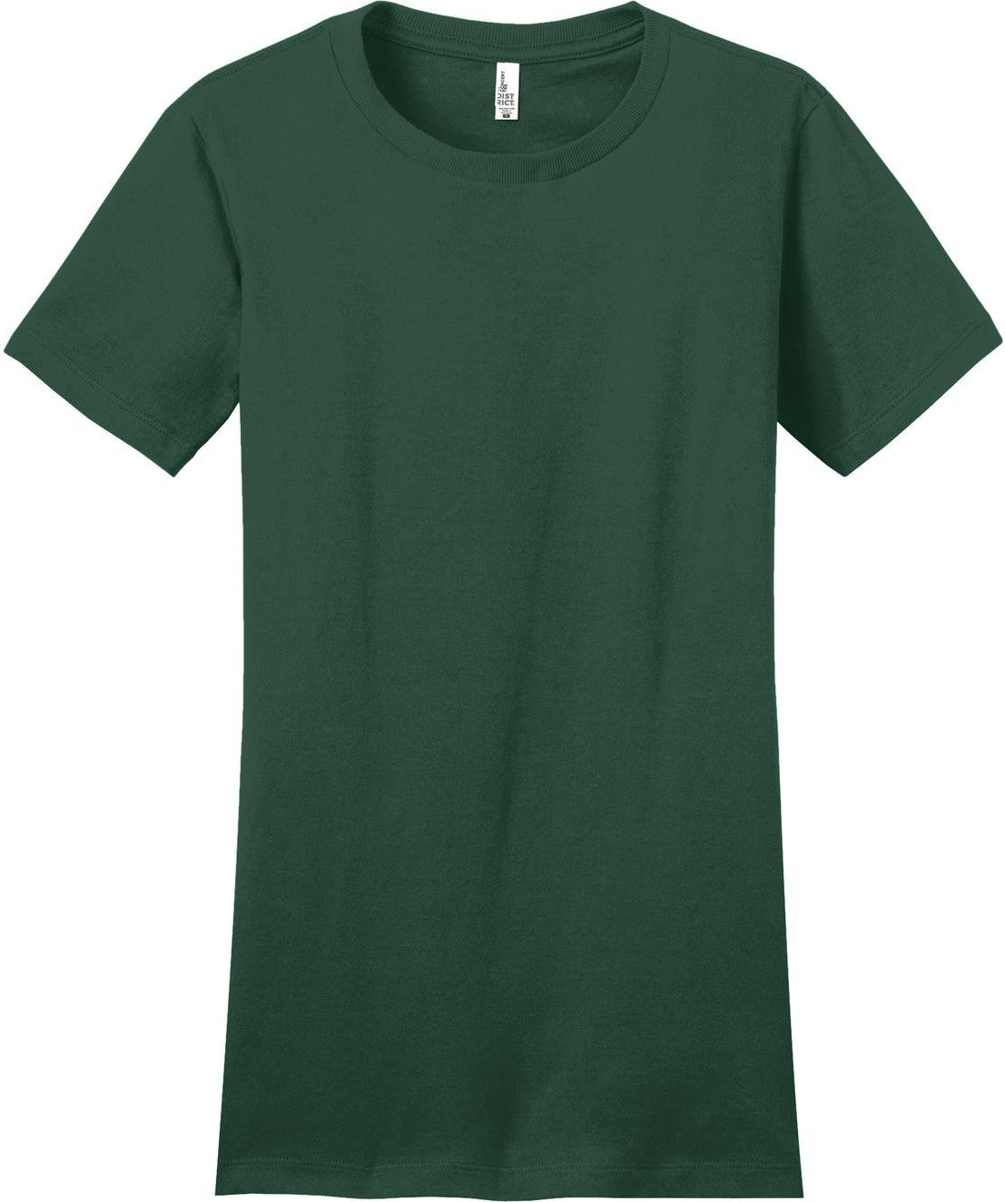 Front View of Forest Green District Women's Fitted The Concert Tee DT5001