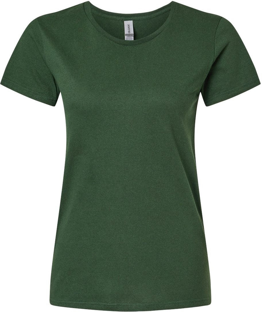 Front View of Forest Green Heavy Cotton™ Women’s T-Shirt - 5000L