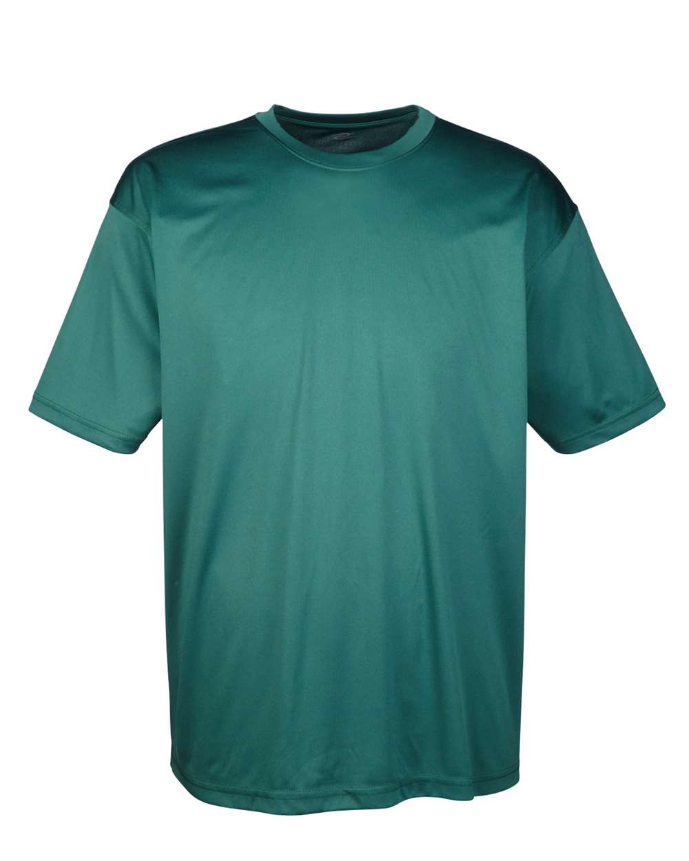 Front View of Forest Green Men's Cool & Dry Sport Performance Interlock T-Shirt - 8420