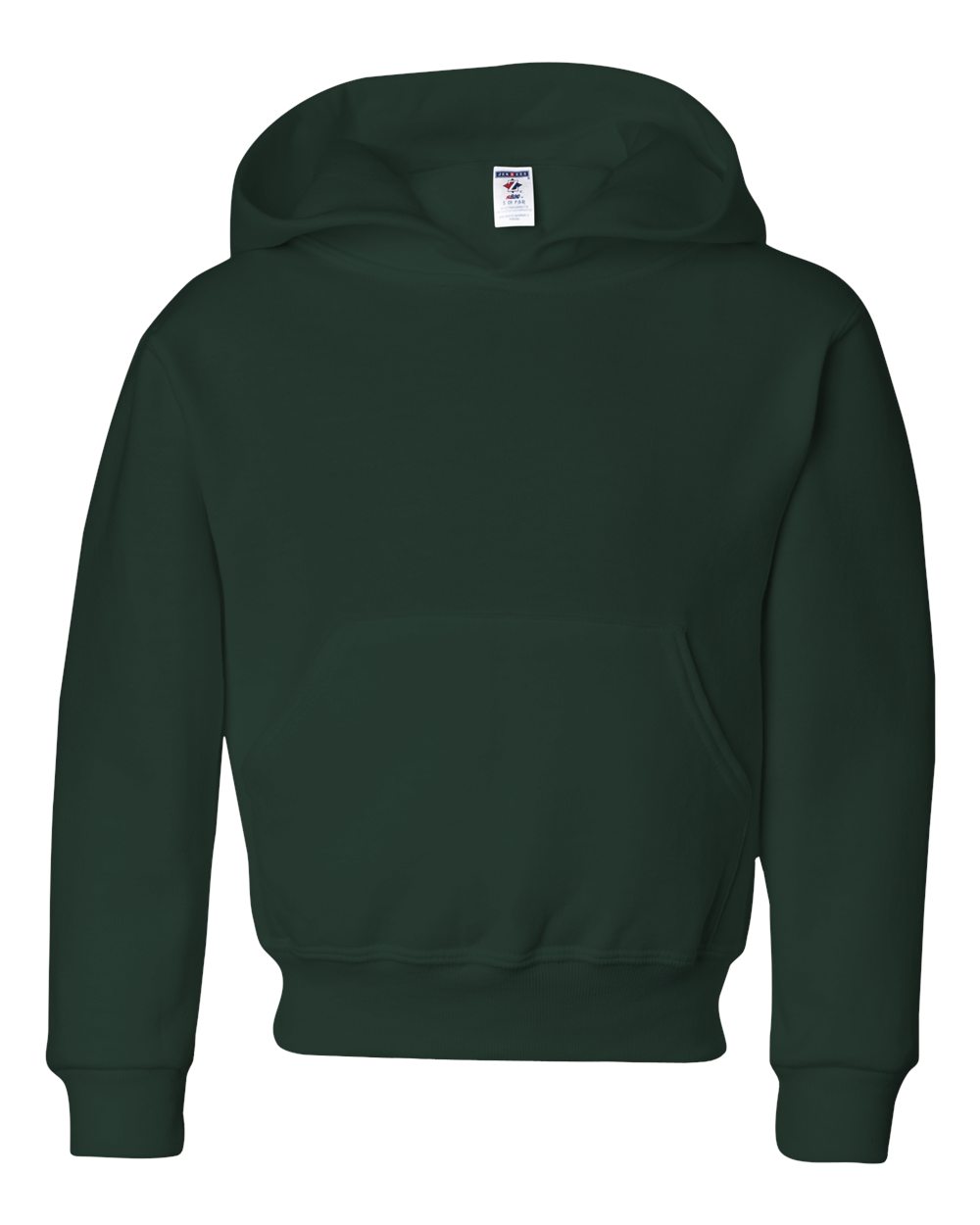 Forest Green NuBlend® Youth Hooded Sweatshirt - 996YR