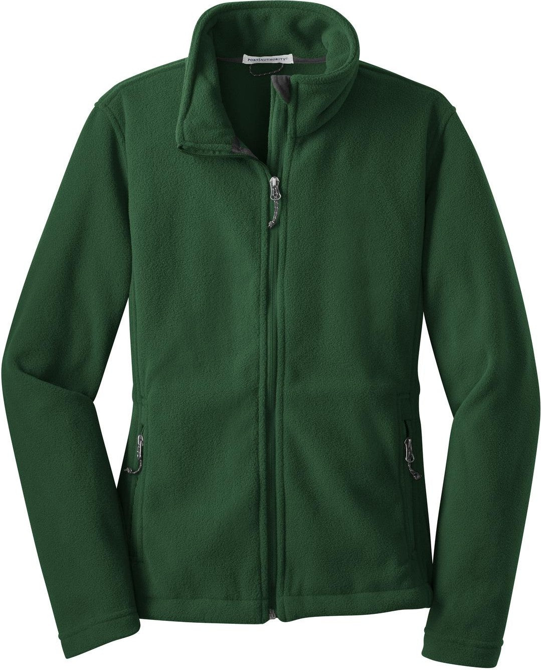 Front View of Forest Green Port Authority Women's Value Fleece Jacket. L217