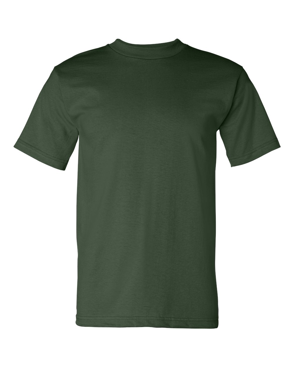 Front View of Forest Green USA-Made Heavyweight T-Shirt - 5100