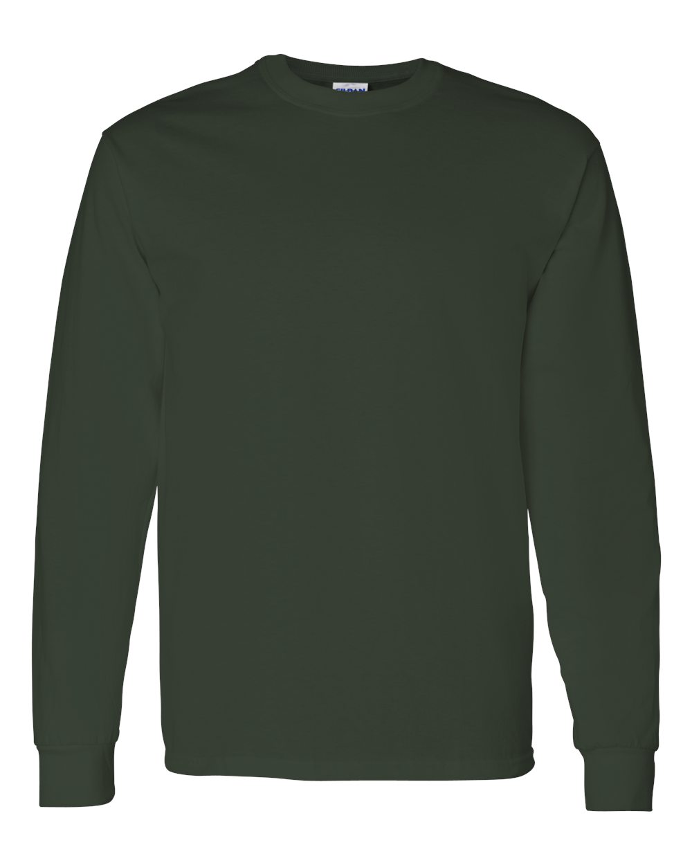 Front View of Forest Heavy Cotton™ Long Sleeve T-Shirt - 5400