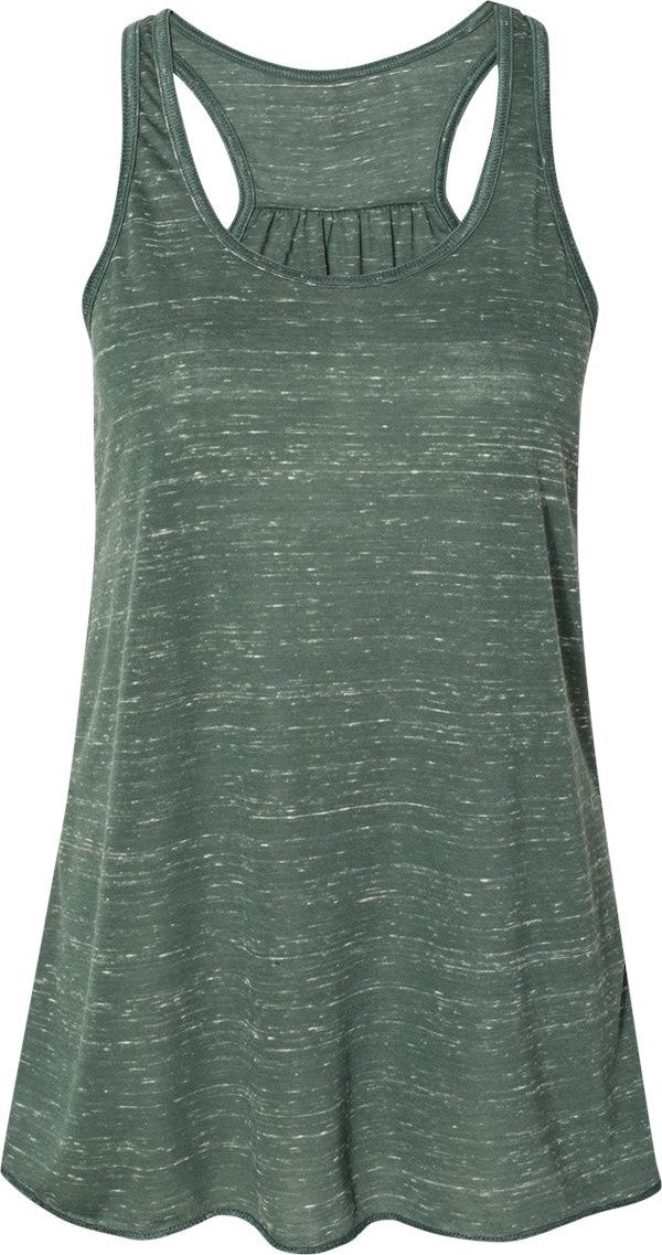 Front View of Forest Marble Women's Flowy Racerback Tank - 8800