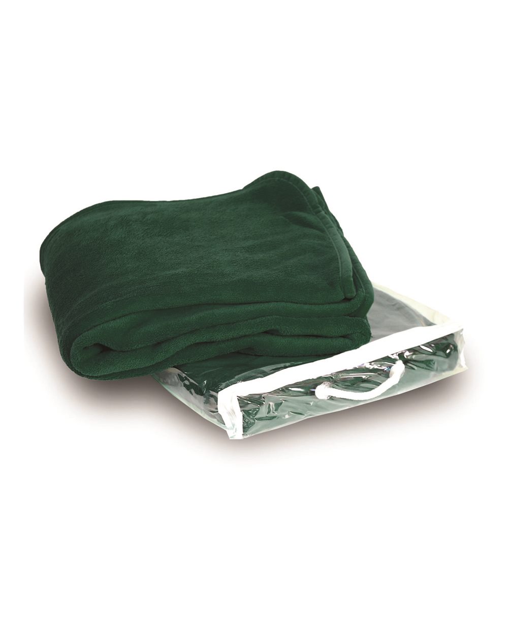 Front View of Forest Micro Coral Fleece Blanket - 8707