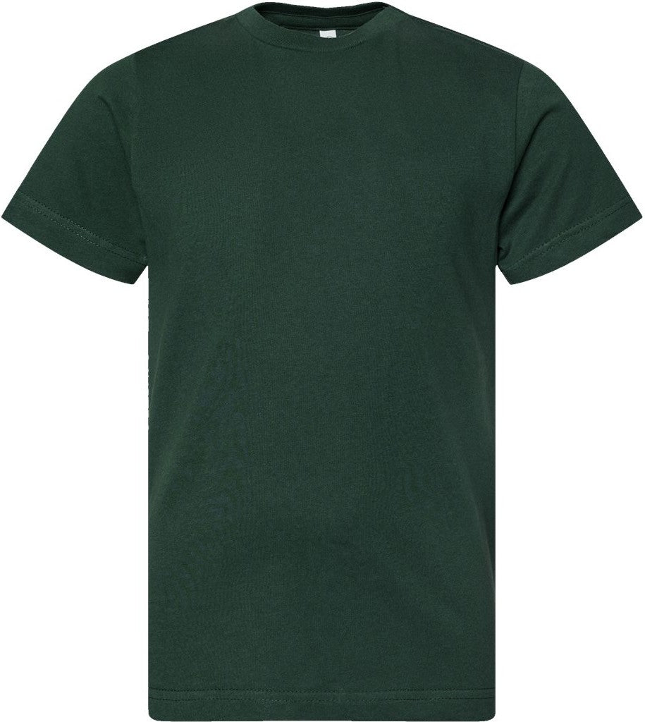 Front View of Forest Youth Fine Jersey Tee - 6101
