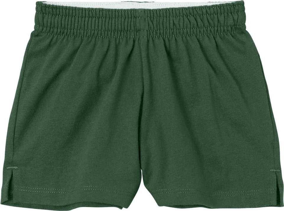 Front View of ForestGrn Sport-Tek Girls Jersey Knit Squad Short YGST311
