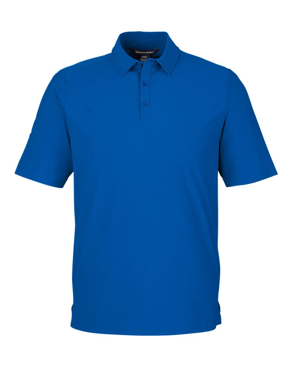 Front View of French Blue Men's CrownLux Performance® Windsor Welded Polo - DG110