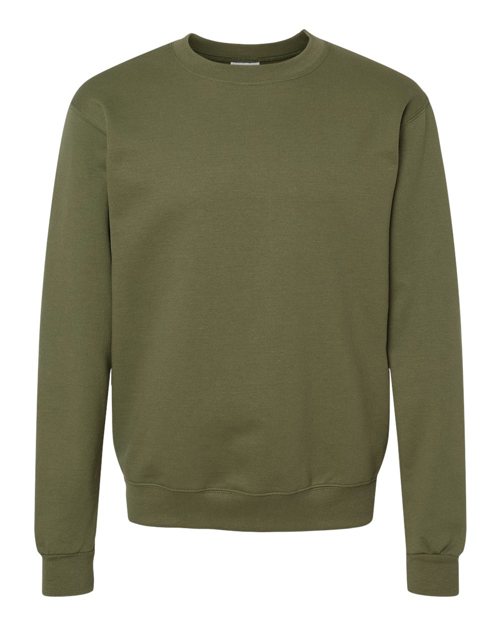 Front View of Fresh Olive Powerblend® Crewneck Sweatshirt - S600