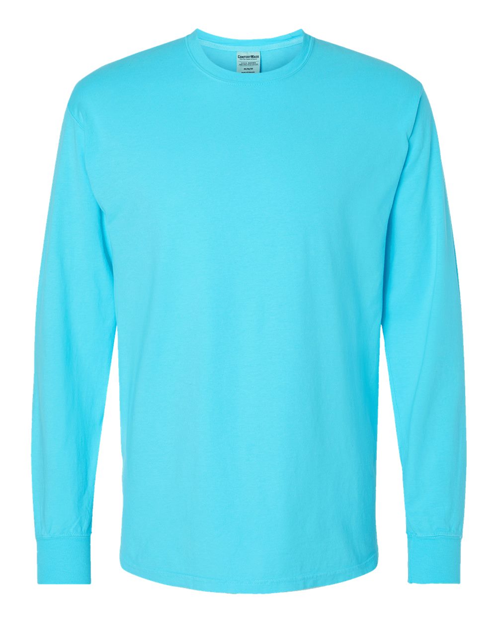 Front View of Freshwater Garment-Dyed Long Sleeve T-Shirt - GDH200
