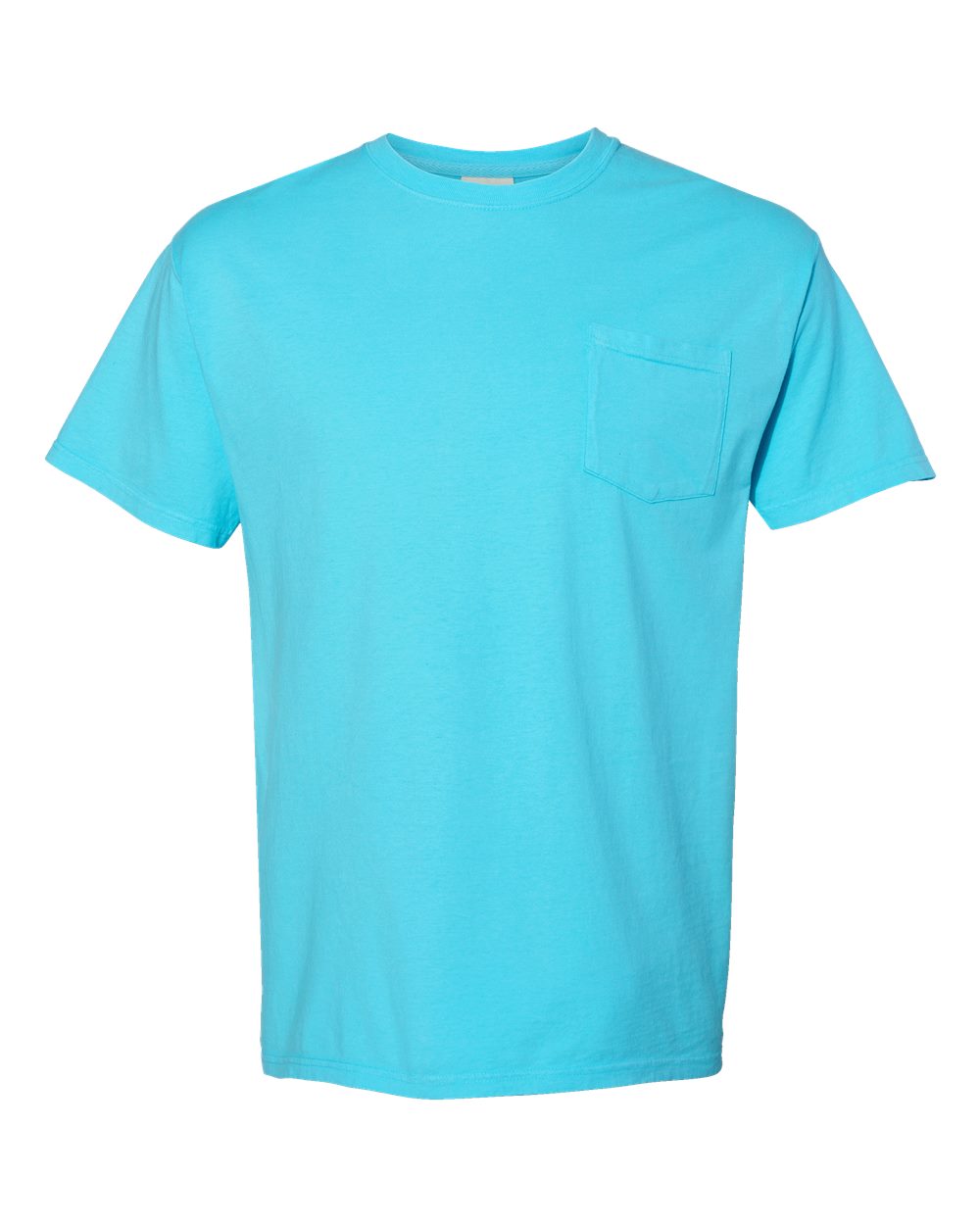 Front View of Freshwater Garment-Dyed Pocket T-Shirt - GDH150