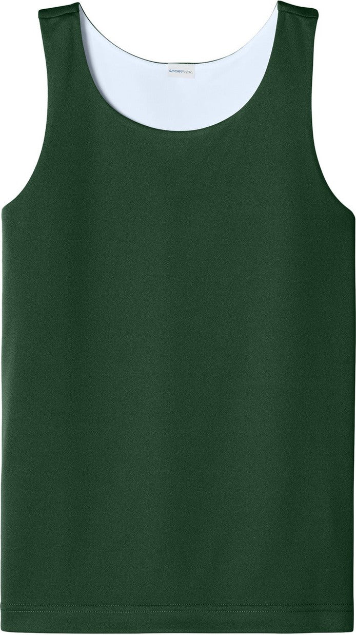 Front View of FrGn/White Sport-Tek Youth PosiCharge Competitor Rev Tank YST551