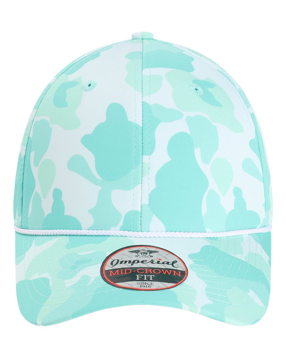 Front View of Frog Skin Camo Aqua The Outtasite Cap - 5058