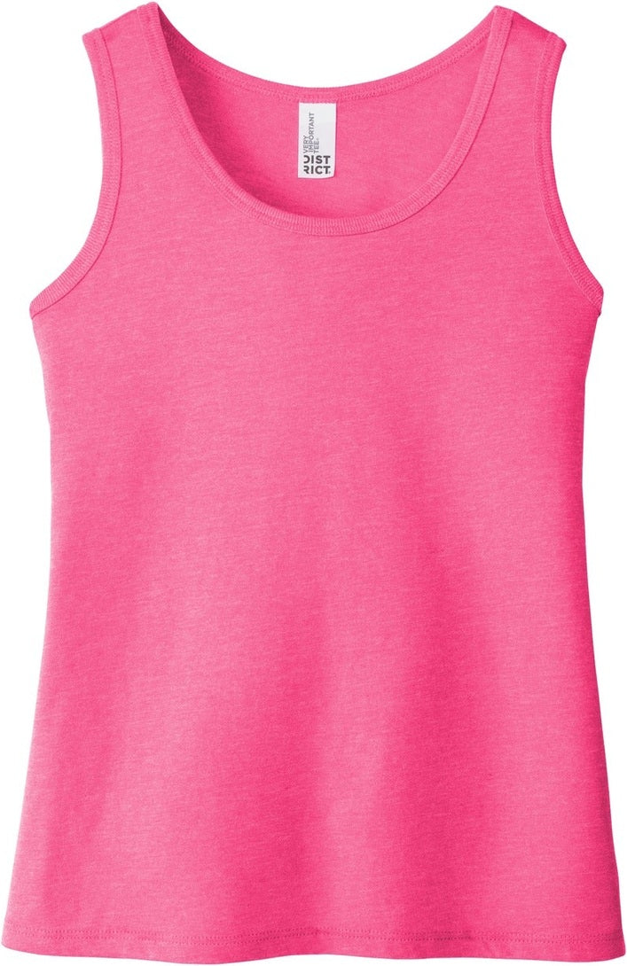 Front View of Fuchsia Frost District Girls V.I.T. Tank DT6303YG