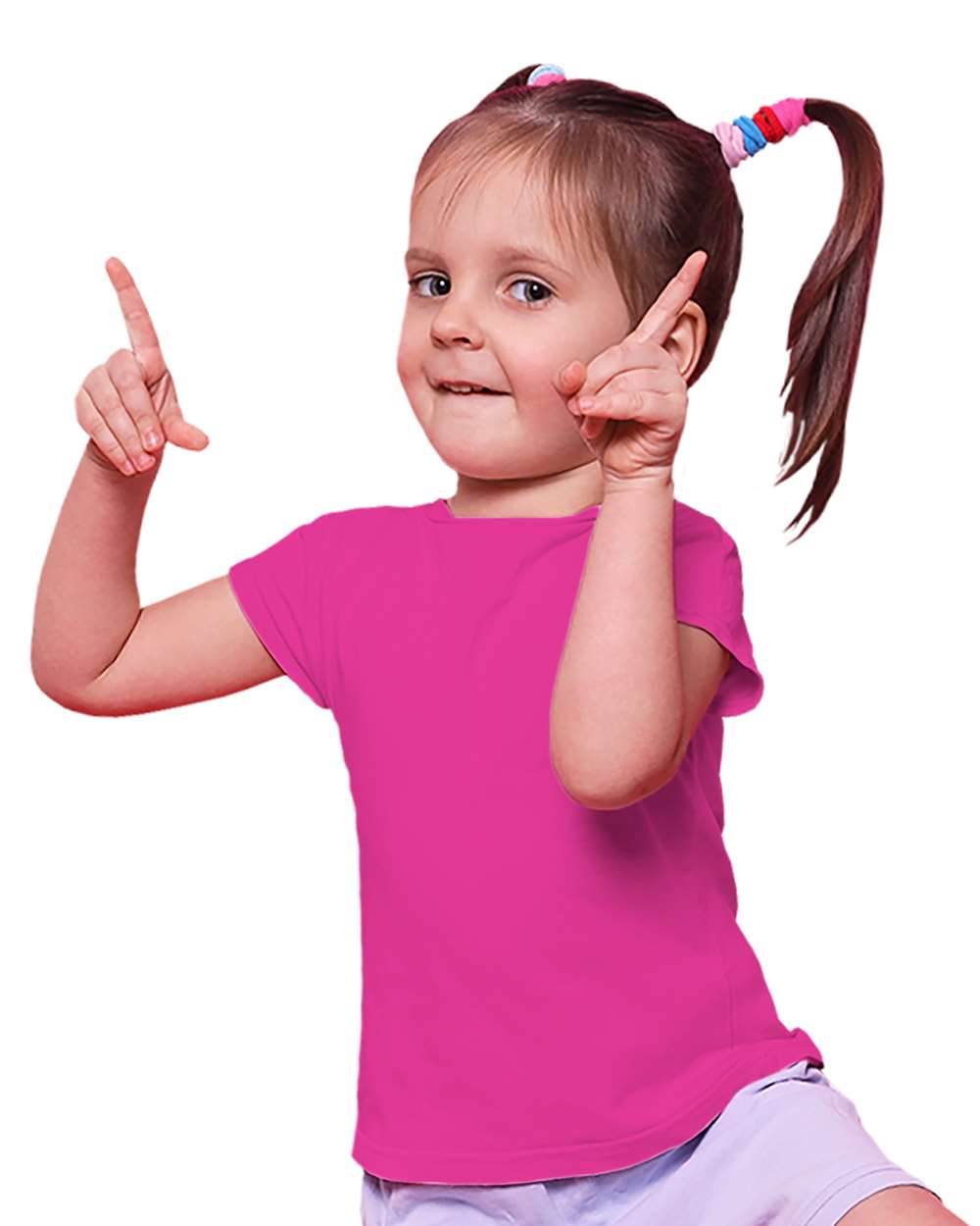 Front View of Fuchsia Toddler Tee - BK03