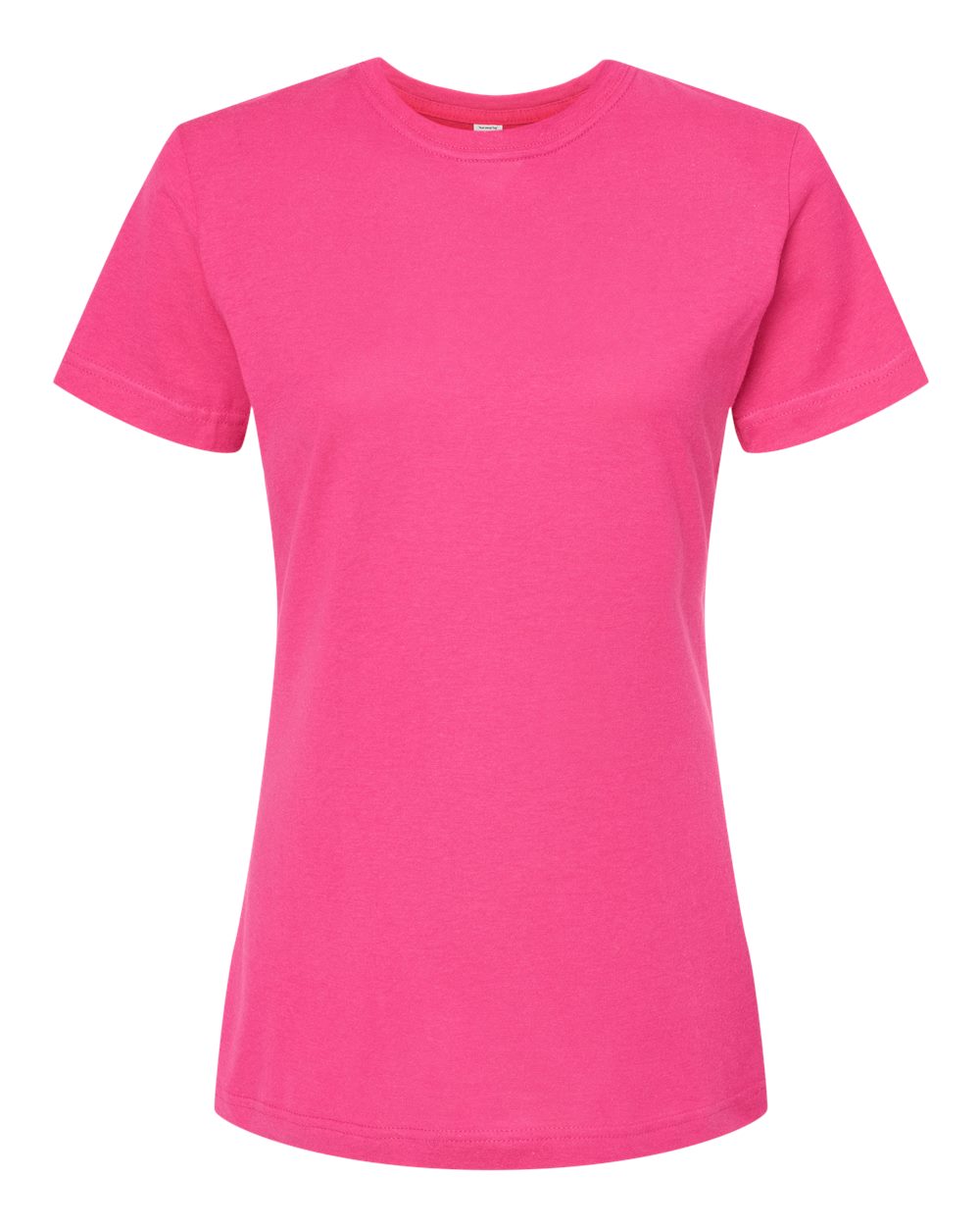 Front View of Fuchsia Women's Fine Jersey Classic Fit T-Shirt - 216