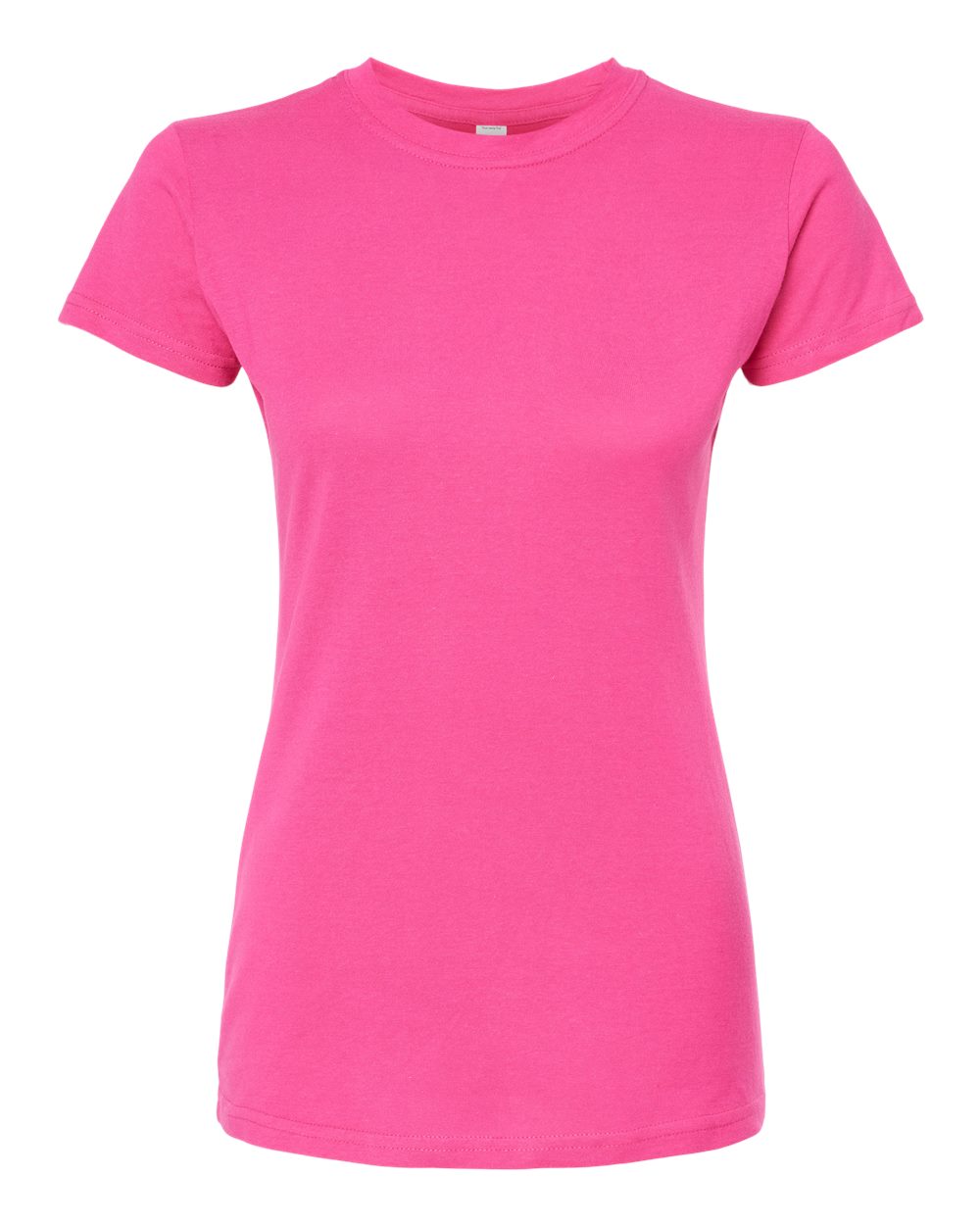 Front View of Fuchsia Women&#39;s Fine Jersey Slim Fit T-Shirt - 213
