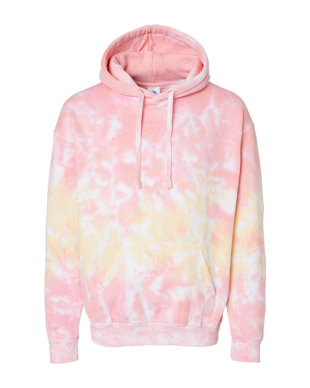 Front View of Funnel Cake Youth Tie-Dyed Hooded Sweatshirt - 8777Y