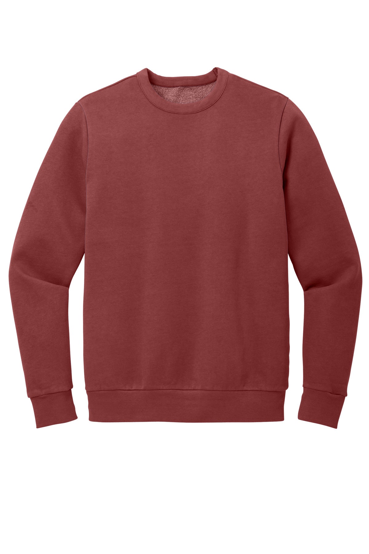 Front View of Garnet District Wash Fleece Crew DT2204